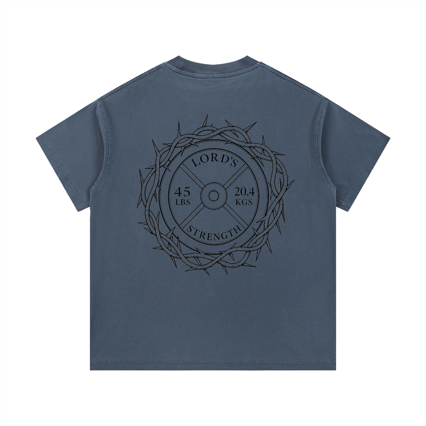 print optimized vintage wash cotton t-shirt