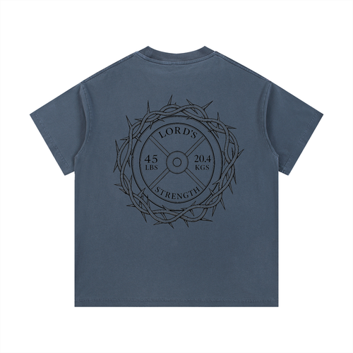 print optimized vintage wash cotton t-shirt