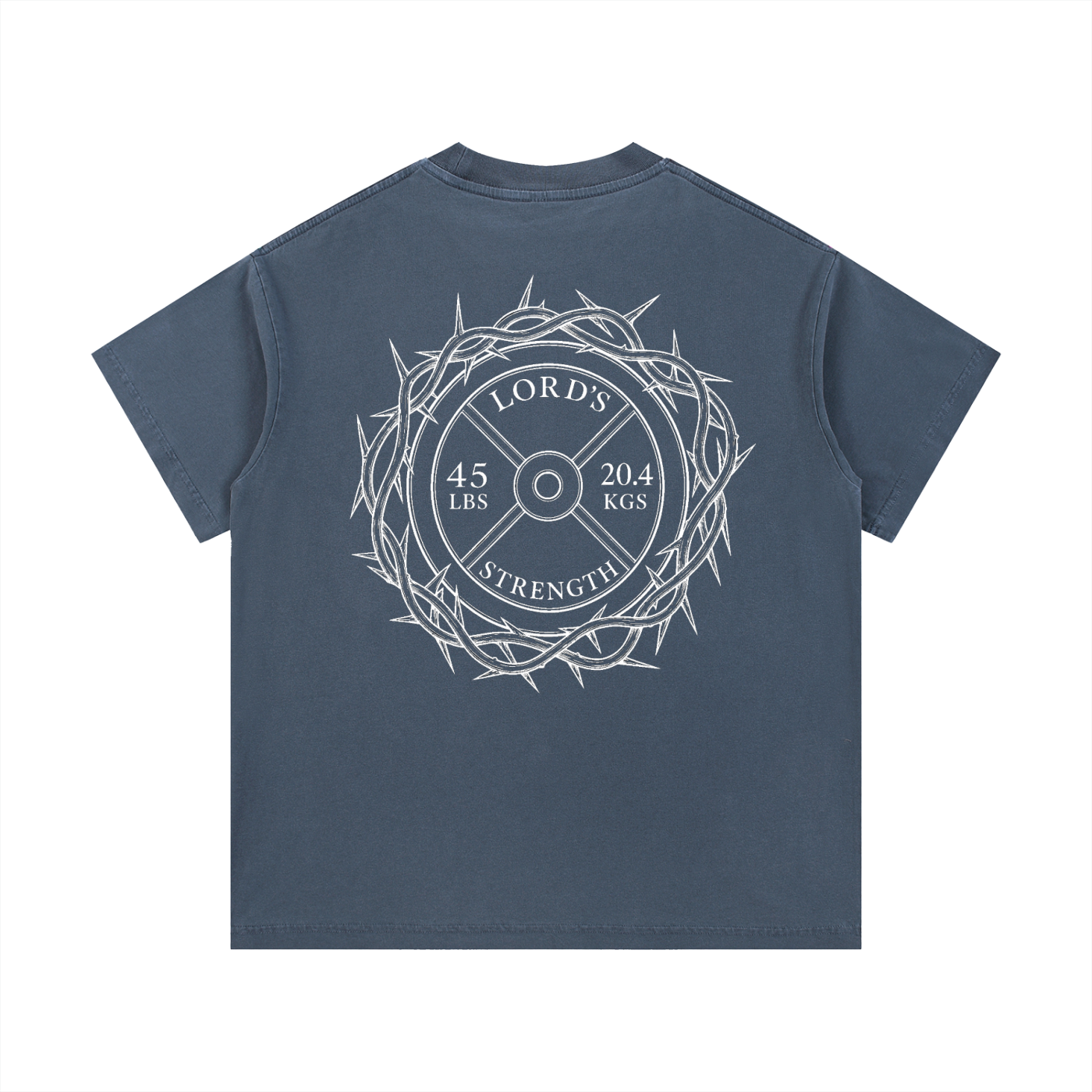 Blue crown of thorns vintage wash cotton t-shirt